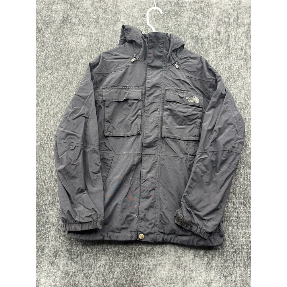 The North Face Hyvent Goose Down Parka Jacket Mens Medium‎ Black Hooded Full Zip